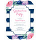 Navy Vintage Flower Graduation Invitations Image 3 of 5